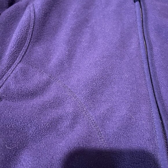 Merona Women’s Large Zip Up Jacket Purple Fleece Like Feel - Picture 3 of 5